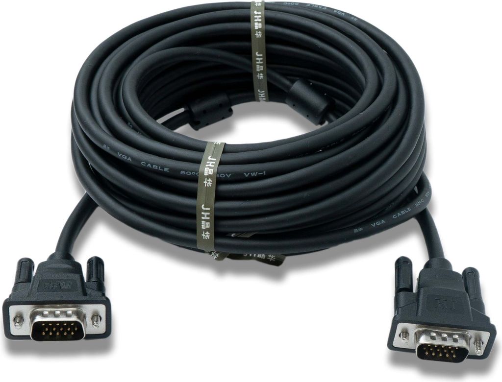 SYSTEM-S VGA Kabel 10 m HD15 Stecker zu Stecker Panel Mount Schraube DSub 15pin Adapter