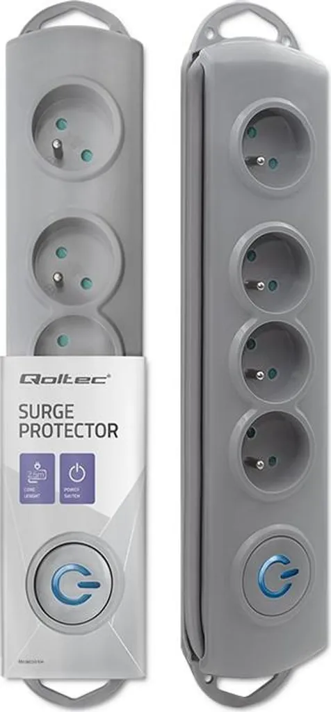 Multipresa Grigia Qoltec 50164: Design e Sicurezza per la Tua Casa