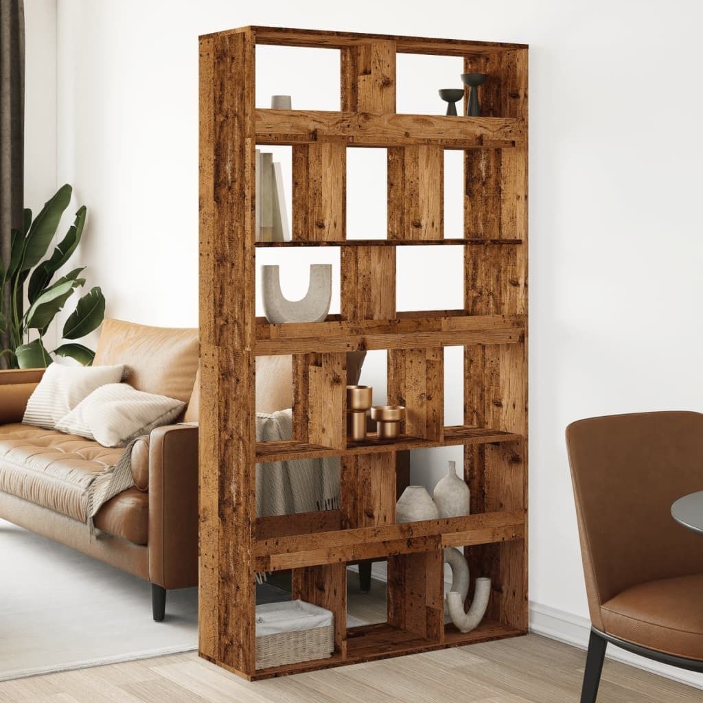 Maison Exclusive - Raumteiler Altholz-Optik 100x33x187,5 cm Holzwerkstoff