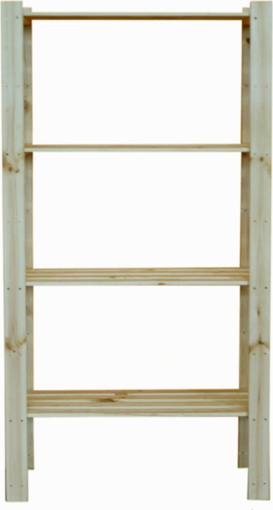 Holzregal PINEPEAK | HxBxT 150x80x38cm | 4 Fachboden | 1,2cm dickes Kiefernholz | Natur