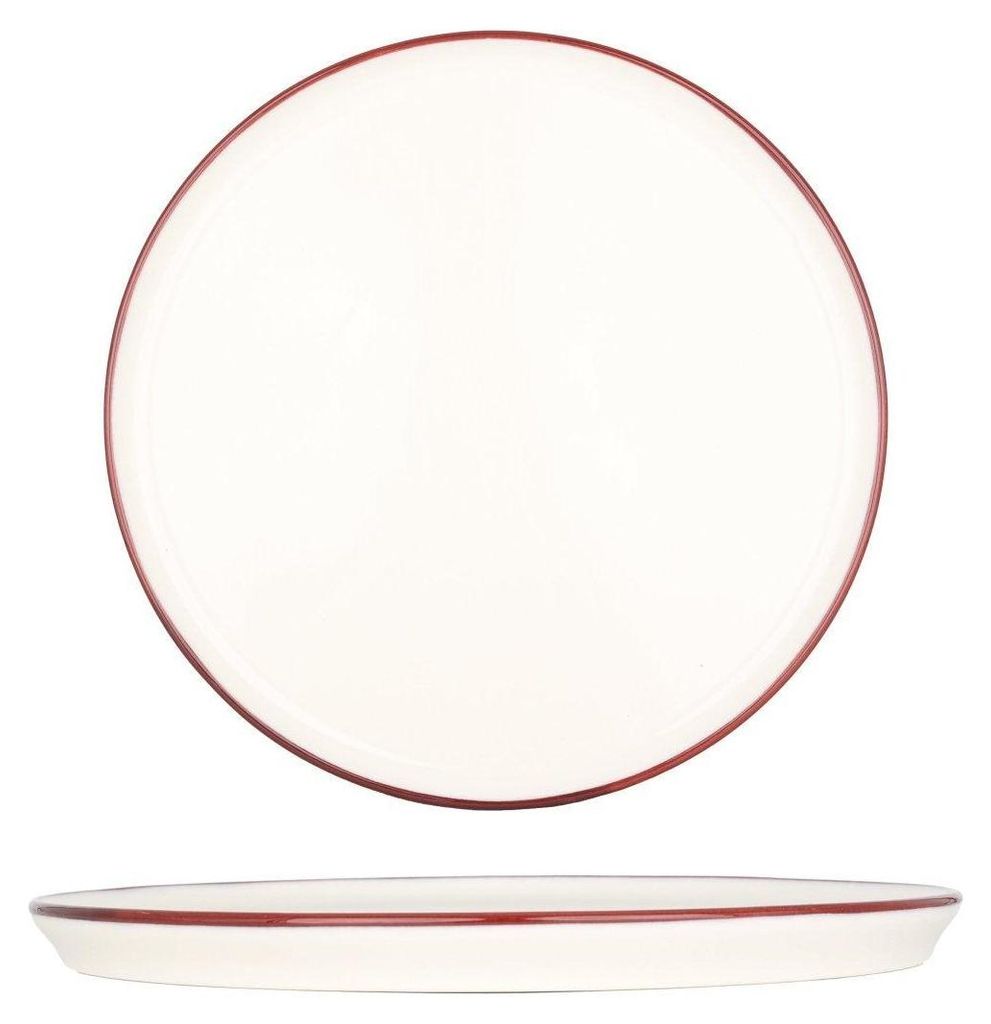 Talerz deserowy Bonna - Linea Burgundy - Porcelana - 22 cm Zdjęcie produktu 
