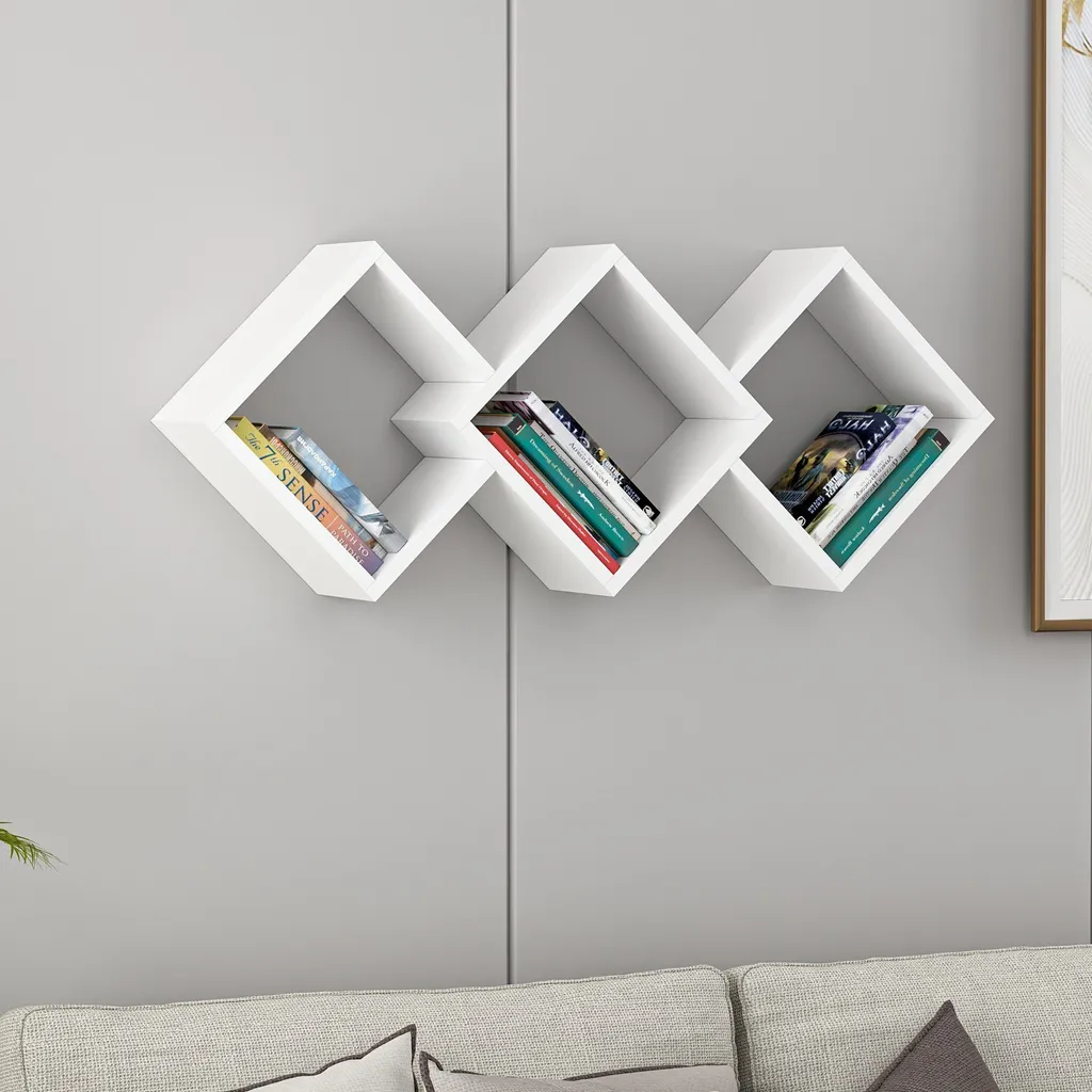 Skye Decor Galaxy Bianco Wandregal 102cm - Mensola Melaminico Design