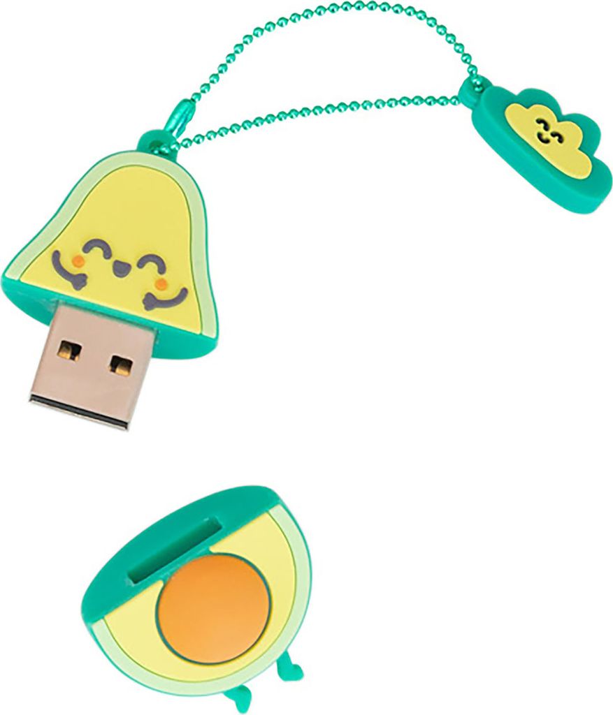 Wondee, USB-Stick 3.2 32GB mit schneller Übertragung und Schutzkappe, Gelb