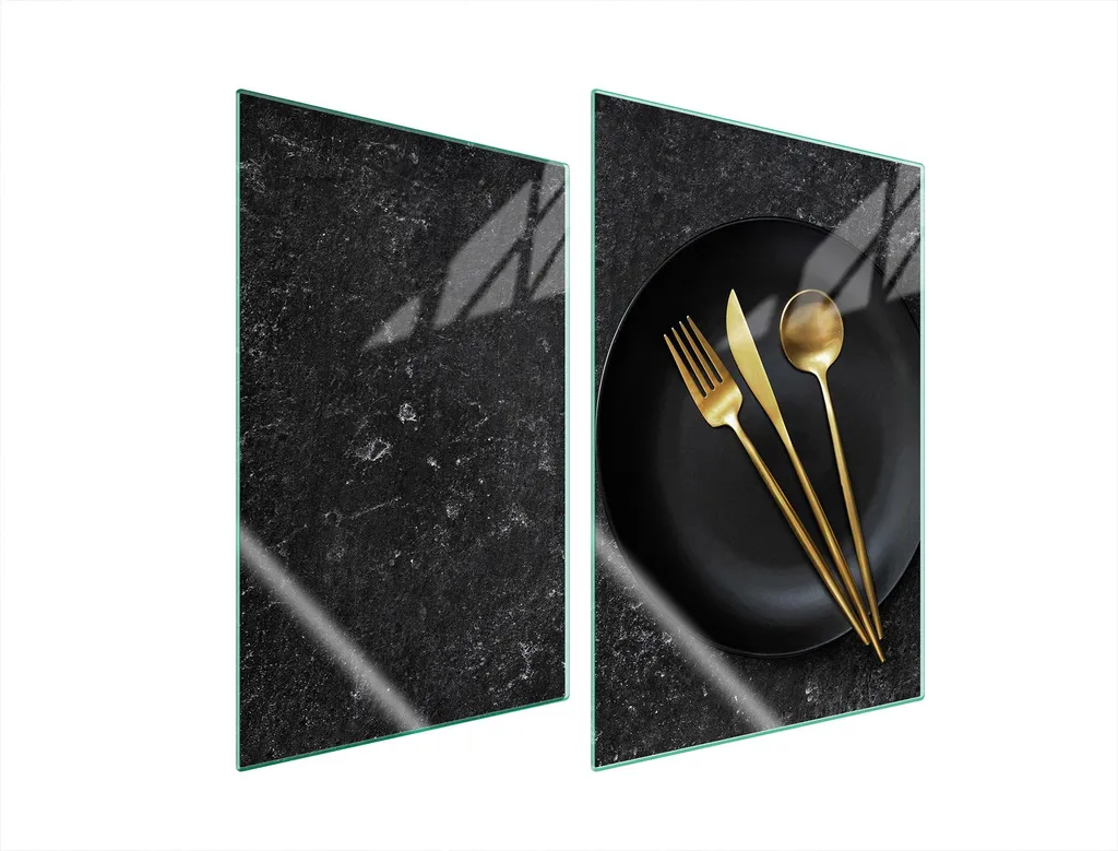 Copripiano Cottura 35x52 Ardesia | 2 Taglieri in Vetro Ceramica Cucina