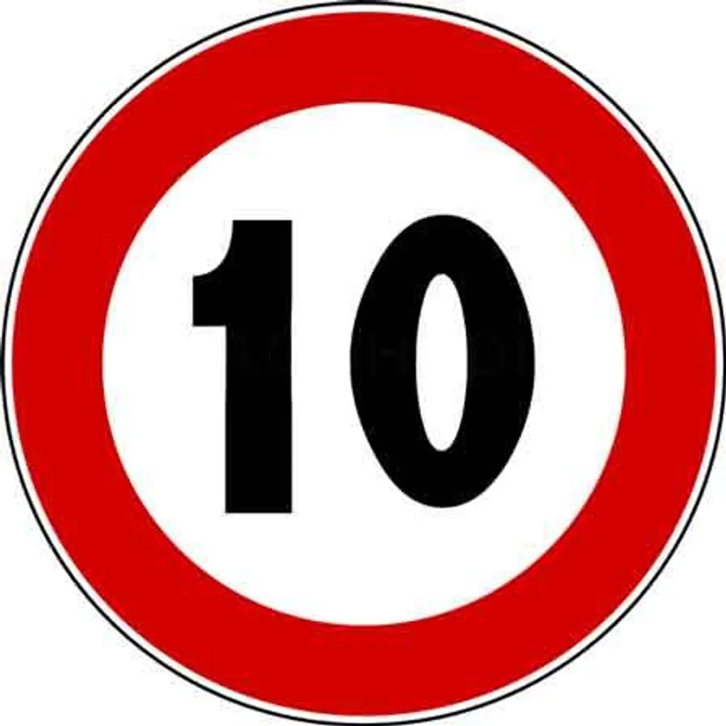 Panneau de signalisation 10 km/h : Réduisez la vitesse sur vos sites