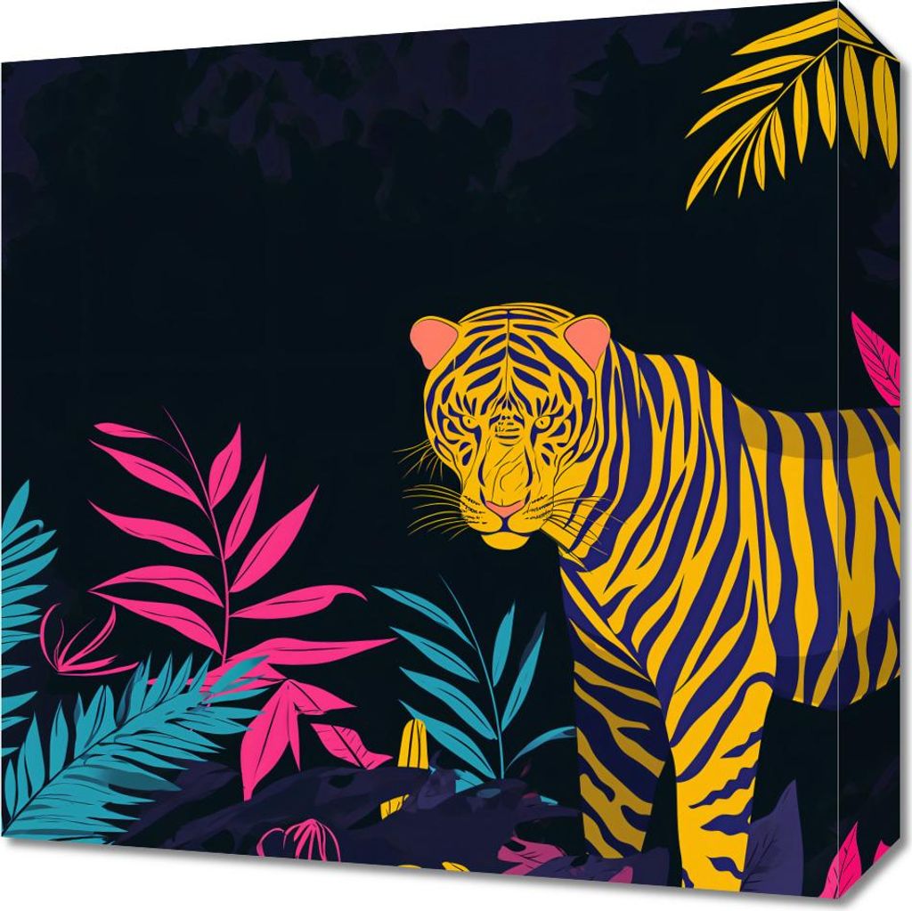 Bild 40x40cm Tiger in Auflösung