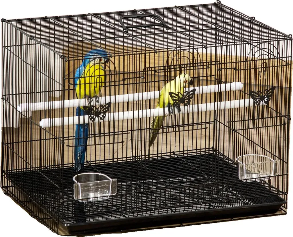 Cage de transport et de repos 60 cm pour oiseaux en acier inoxydable
