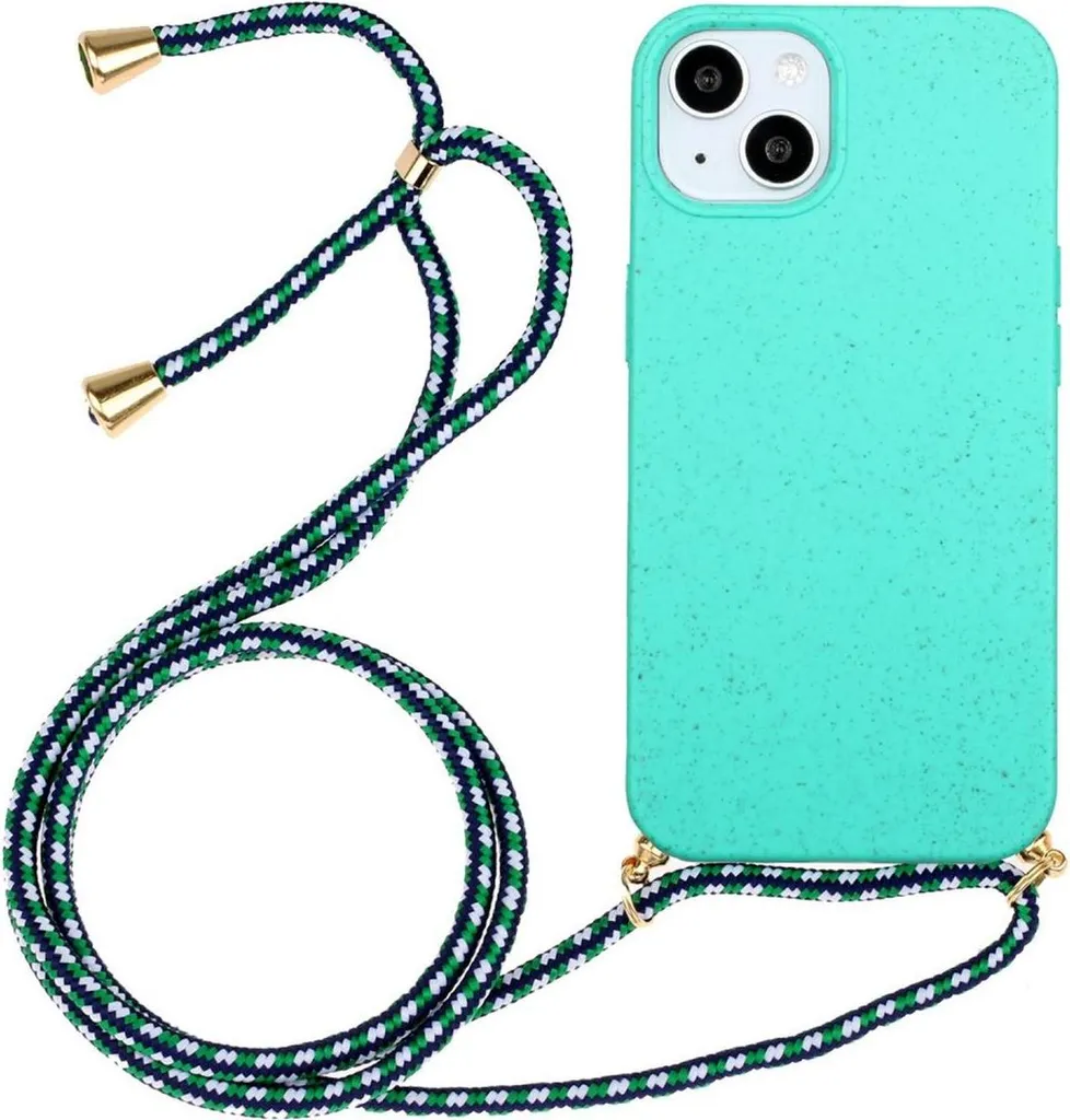 Cover Verde iPhone 14 Plus con Catena Fashion | Custodia Strap