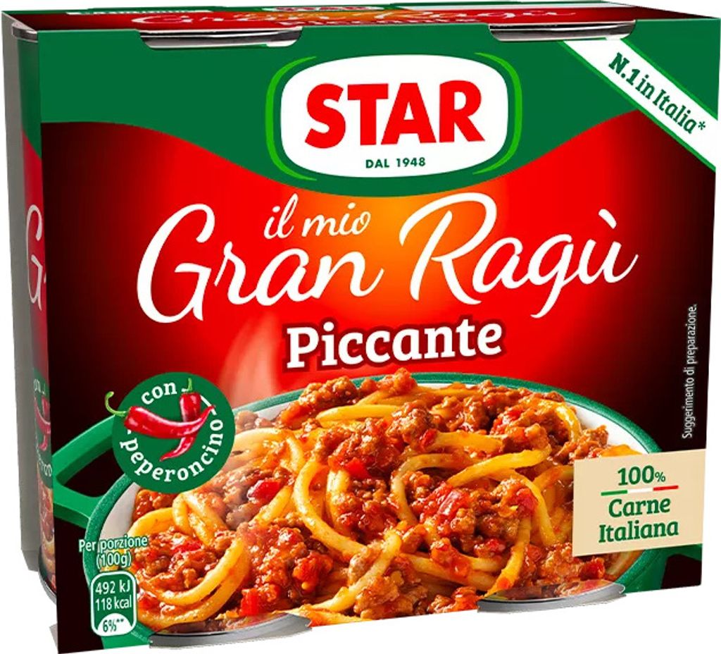 12x Star Il Mio Gran Ragù Piccante Scharf Kochsauce - Produktbild 