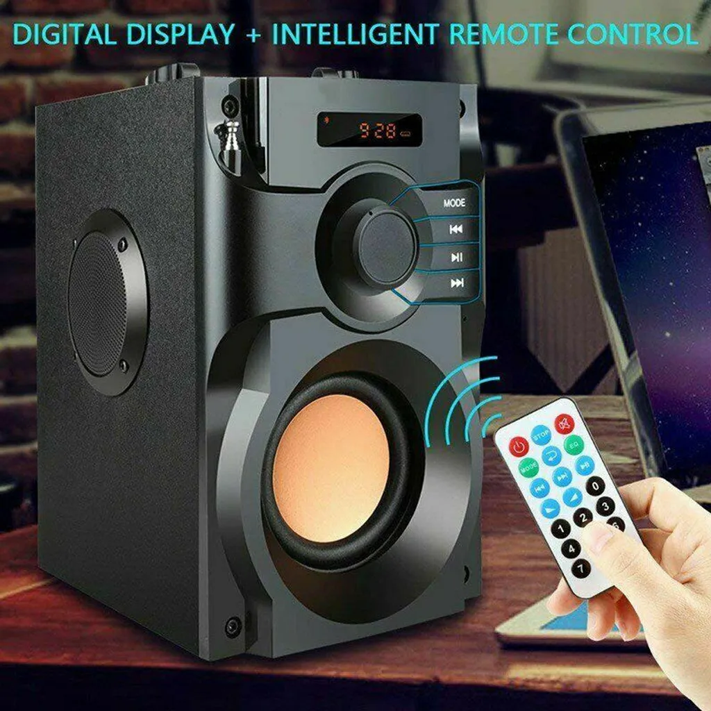 Enceinte Bluetooth sans Fil avec Subwoofer pour Intérieur et Extérieur