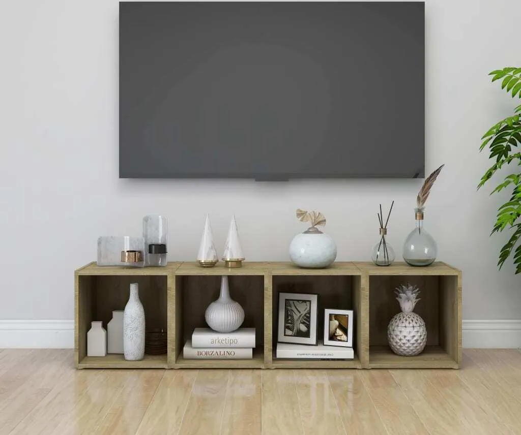 Set 4 Mobili Porta TV 37cm Rovere Sonoma Maison Exclusive - Robusto