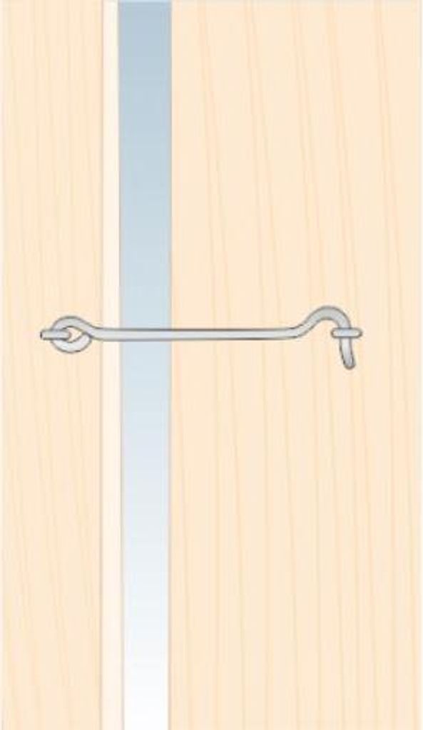 Sturmhaken mit Ösen 80x4mm galvanisch blau verzinkt