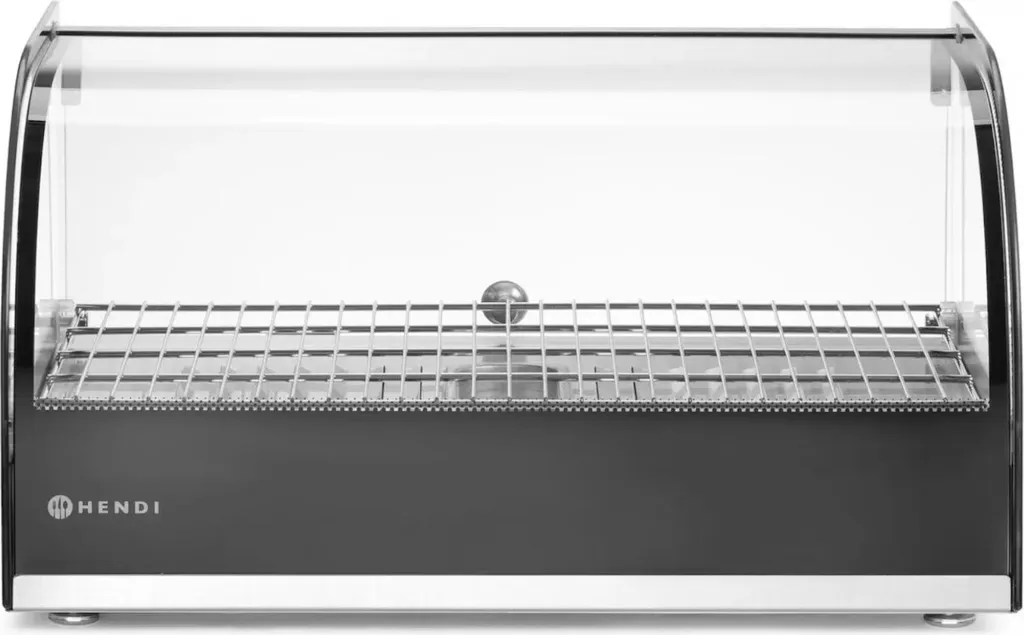 Évitez les snacks froids avec le présentoir chauffé Hendi 800W noir