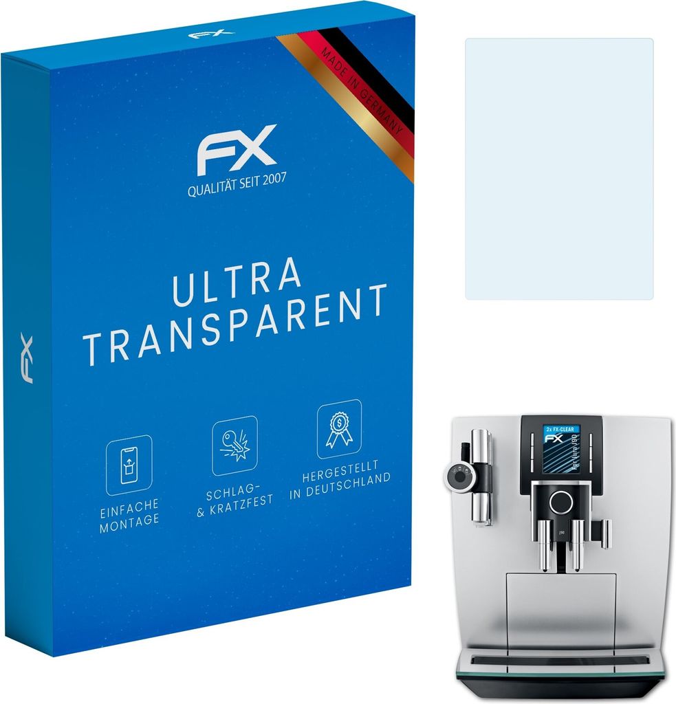 atFoliX FX-Clear 2x Schutzfolie kompatibel mit Jura J90 Displayschutzfolie