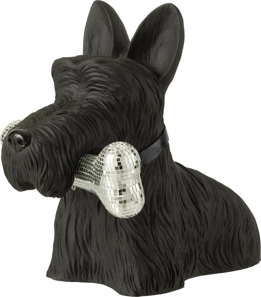 Statue Scottie J-Line : Décoration de Chien Noir en Polyrésine