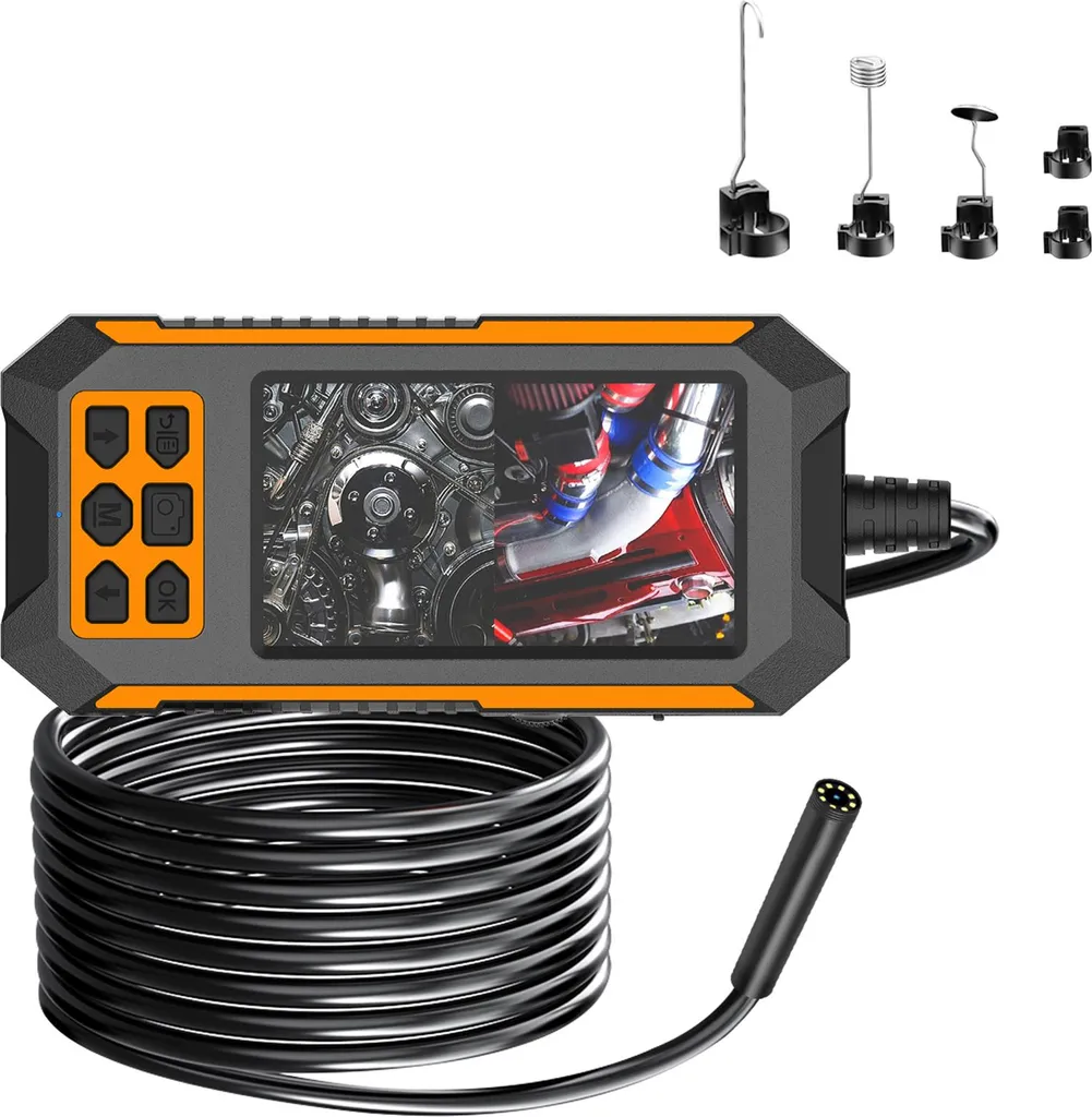 Borescope étanche IP68 avec caméra serpent 33FT et 8 LED ajustables