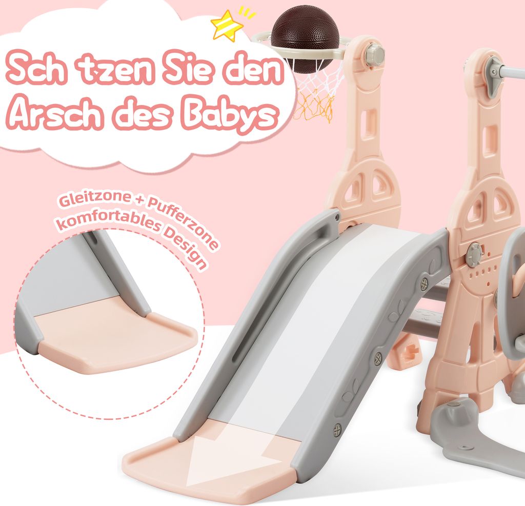 Merax Kinderrutsche Rutsche Gartenrutsche, 4 in1 Produktbild 5