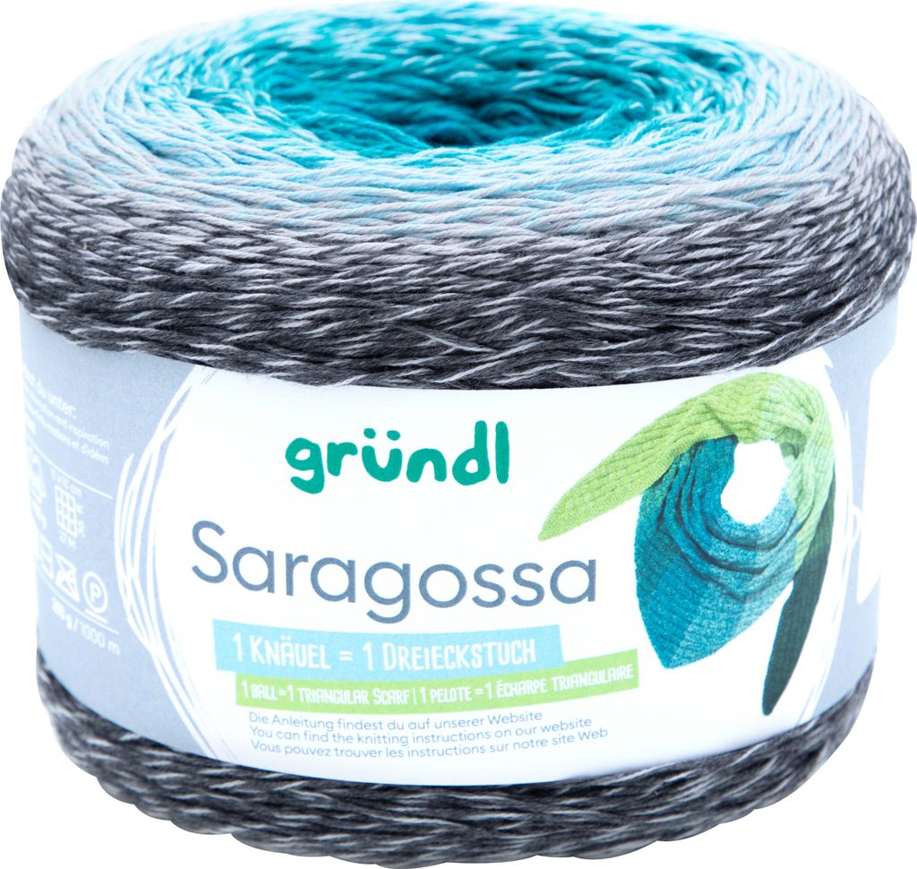 Gründl Saragossa Farbverlausbobbel 250 g 1000 m LL; 50%Baumwolle/50 % Polyacyrl 06