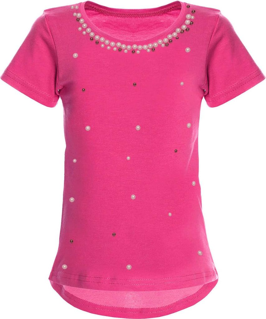 BEZLIT Mädchen T-Shirt mit Kunst-Perlen Pink 152