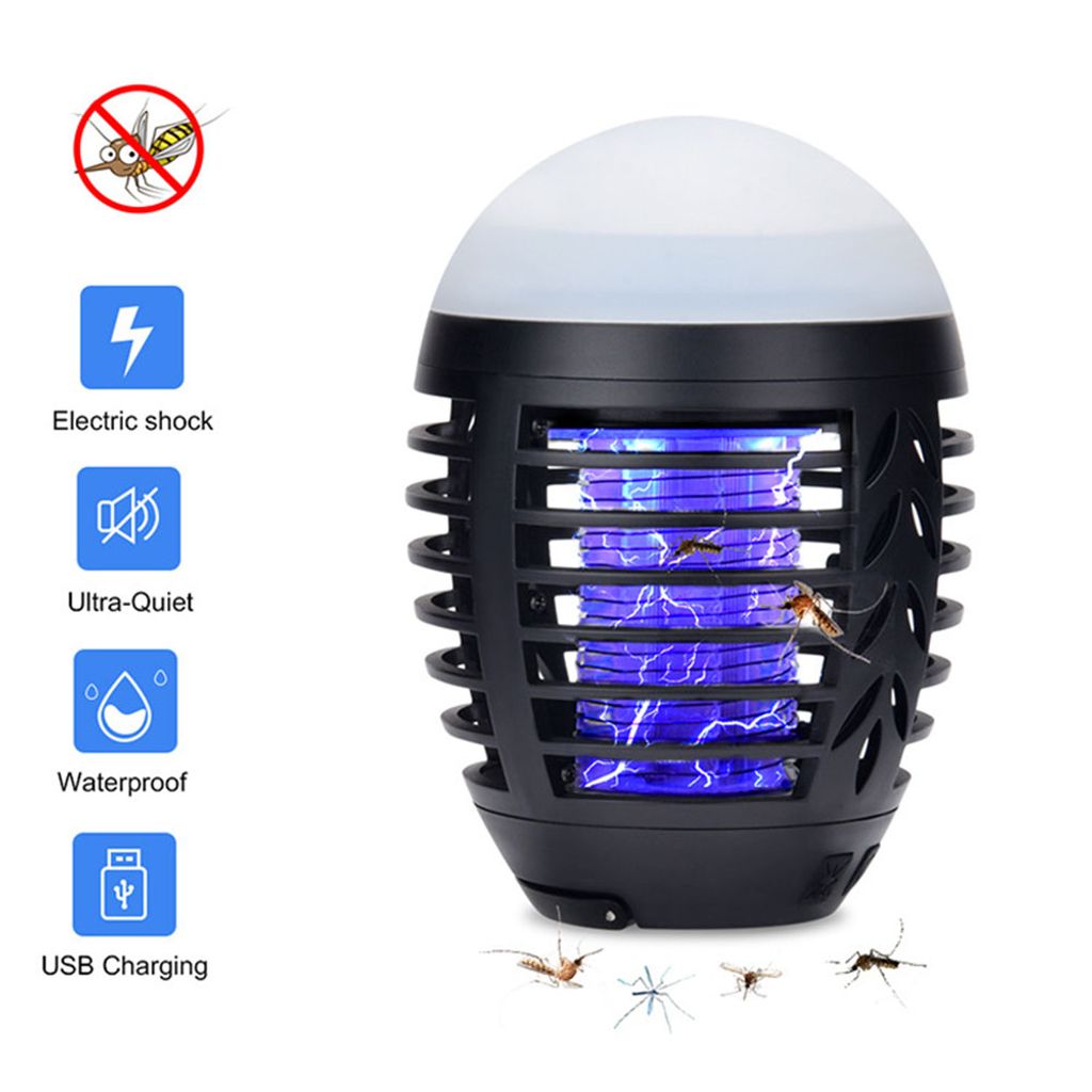 Solar Moskito Killer Insektenvernichter Elektrisch USB LED Lampe Fliegenfänger 
