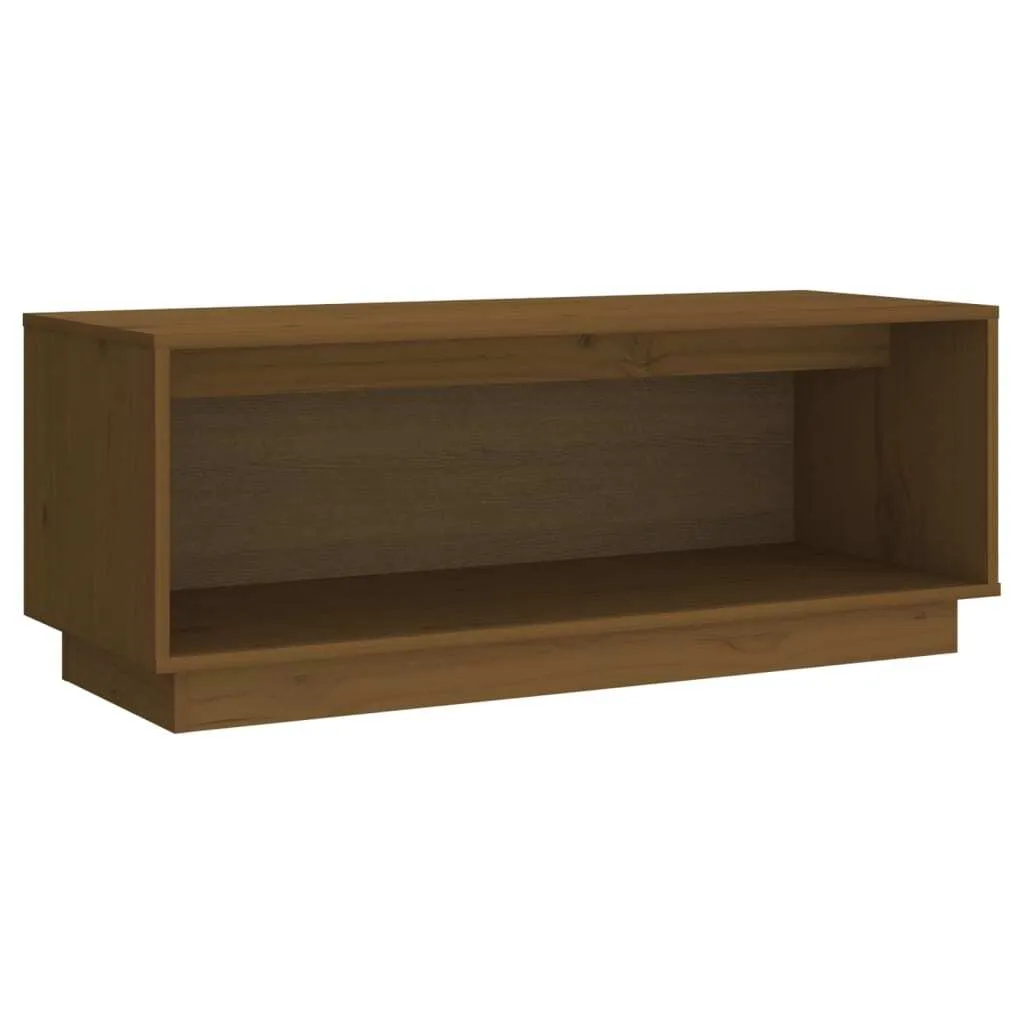 Supporto TV Minimal 90x35x35 cm - Legno Pino Massello Miele