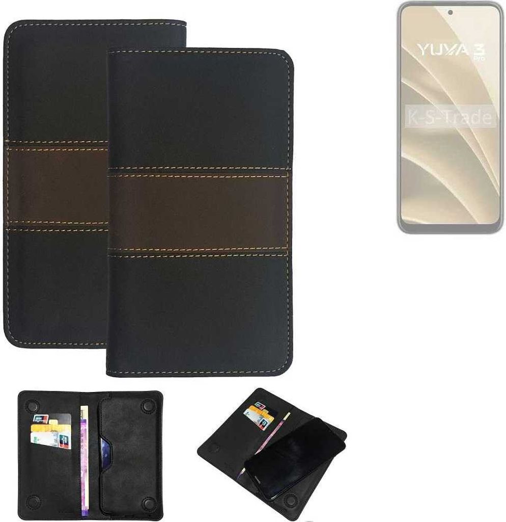 K-S-Trade Hülle Handyhülle kompatibel mit Lava Yuva 3 Pro Schutzhülle Walletcase Bookstyle Tasche Schutz Case Handytasche Wallet Cover Kunstleder
