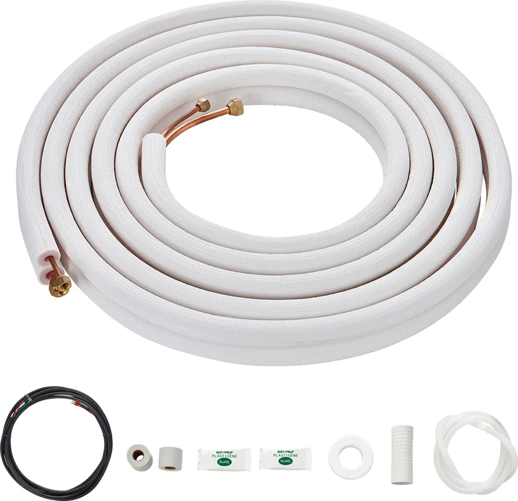 SucceBuy 4876,8 mm Kit Tuyauterie Mini Split Tube Cuivre 6,4/12,7 mm