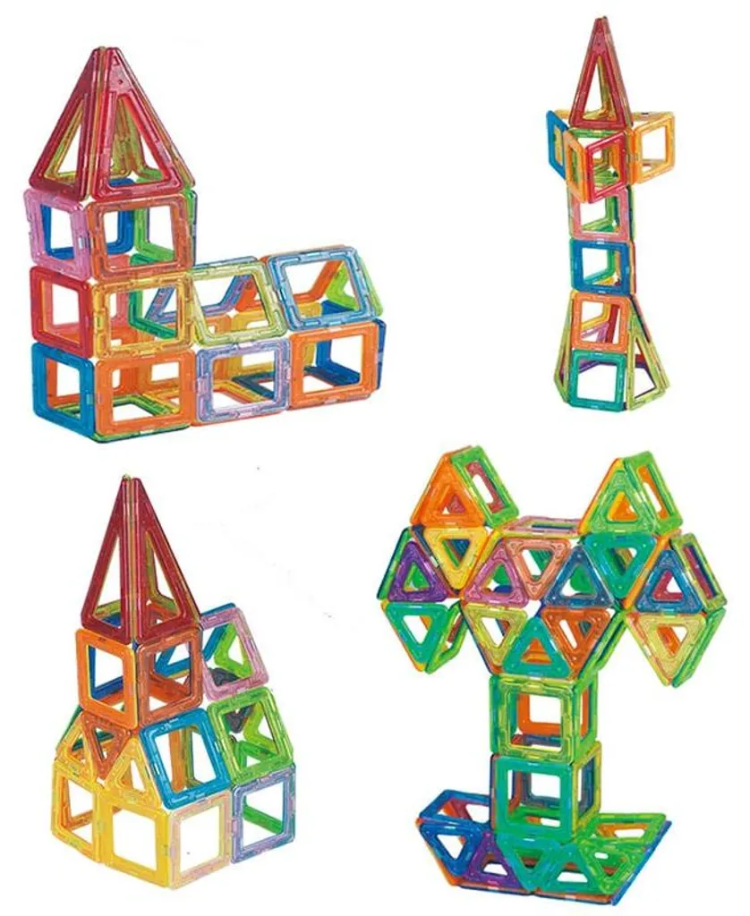 Composants magnétiques 82 pièces - Jeu de construction 3D multicolore - 5