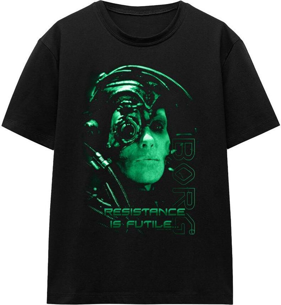 Star Trek - "Resistance is Futile" T-Shirt für Herren/Damen Uni TV16221 (S) (Schwarz)