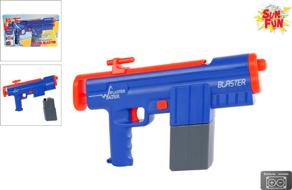 Wasserpistole elektrisch blau Sun Fun 35,5cm Spielzeug Sommerspaß