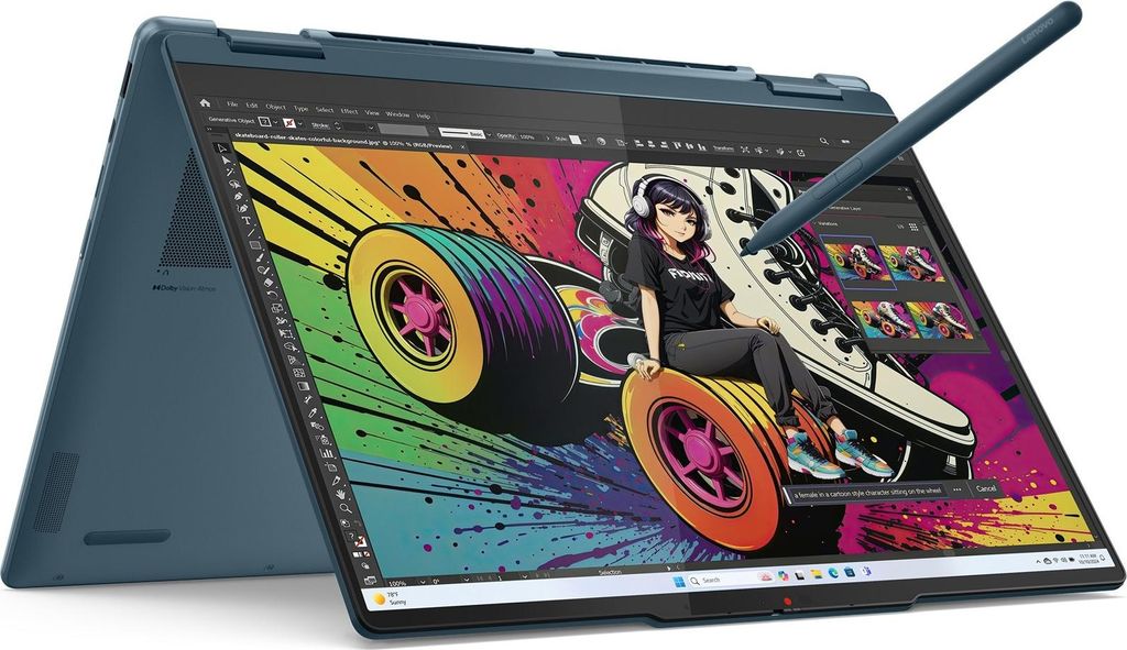 Lenovo IP Yoga 7 2in1 14AKP10, Ryzen AI 5 340, 14.0 ̋ 1920x1200 WUXGA/Touch, UMA, 16GB, SSD 1TB, W11H, zelený, 3y PS, AI