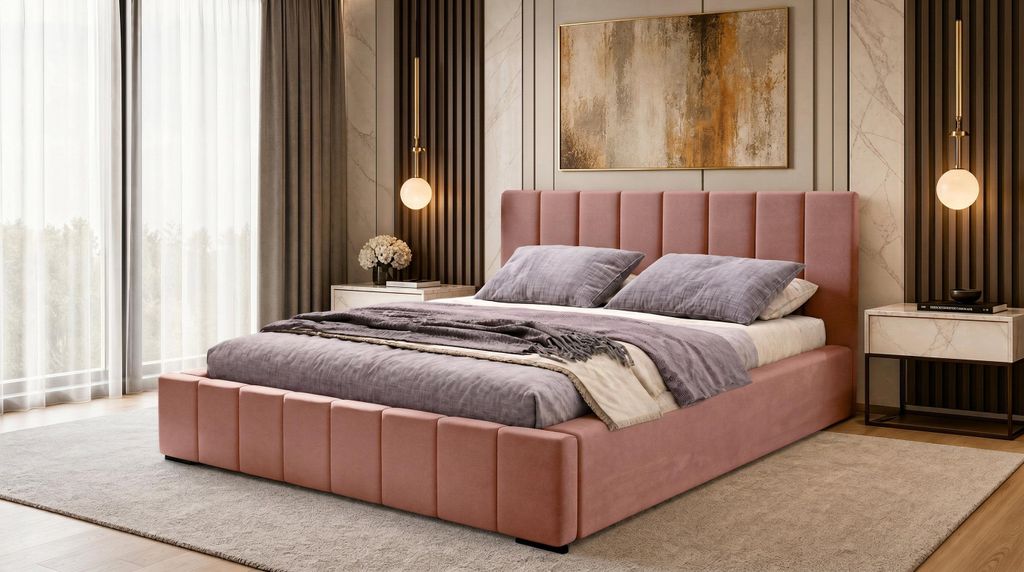 Nero Polsterbett 200x200 cm, Doppelbett mit Bettkasten, Produktbild 