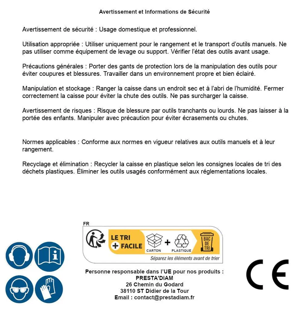 Mallette de Serrage 67 pcs en Acier Chrome-Vanadium - Coffret D-Work - 10