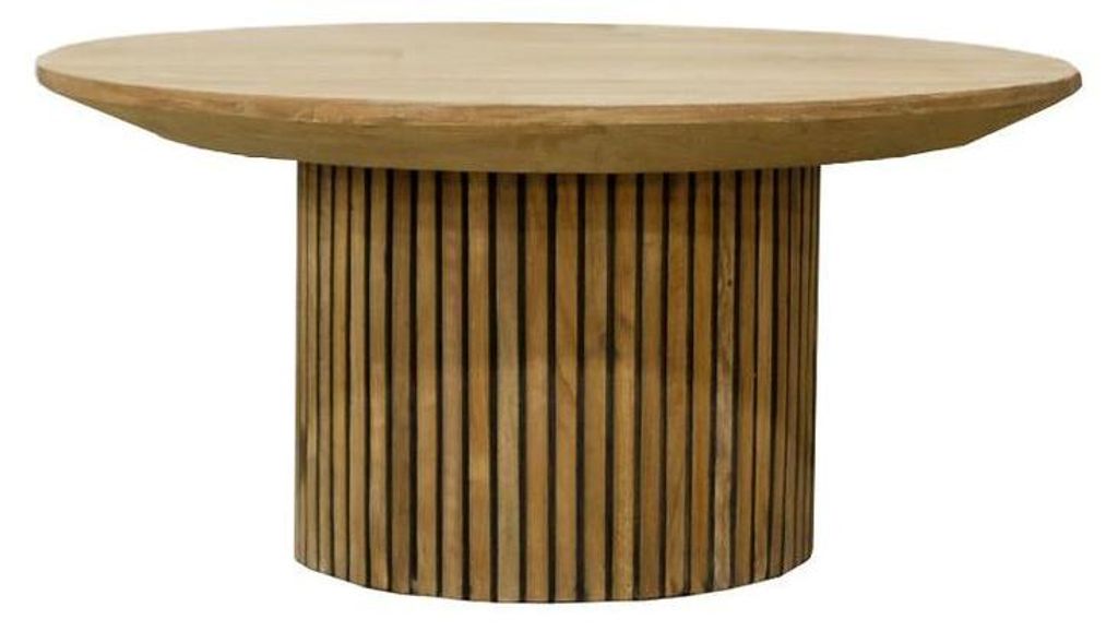 Couchtisch Lausanne aus Teakholz Ø80cm - Braun
