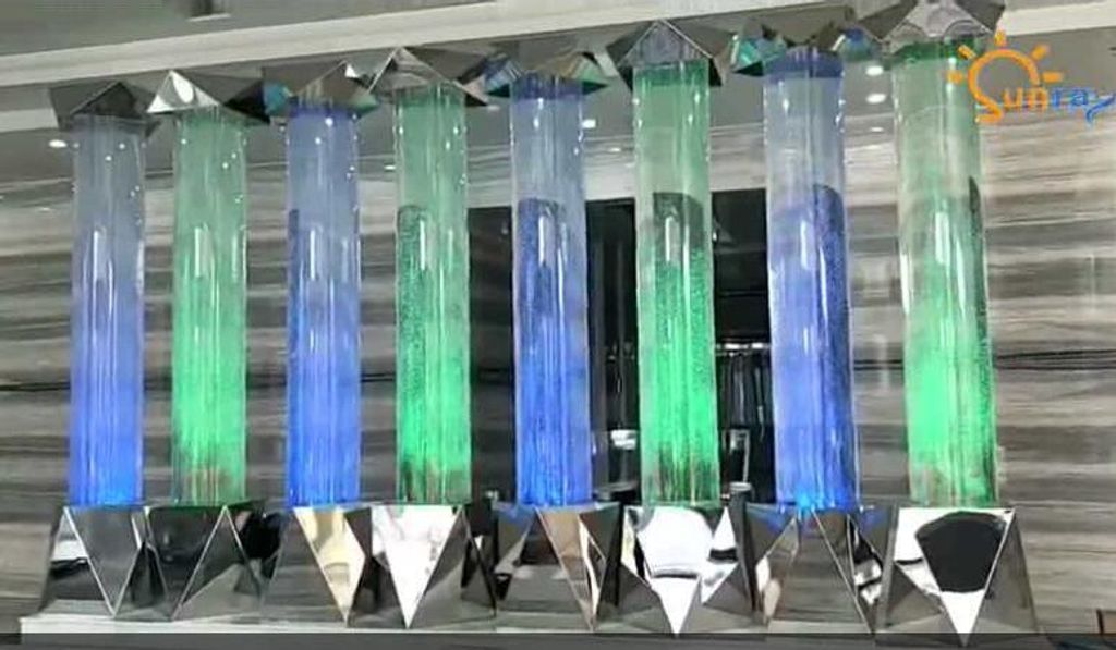 Wasser Säule xxl 50x300cm big Wasserwand Säulen Wand Trennwand Led Beleuchtet