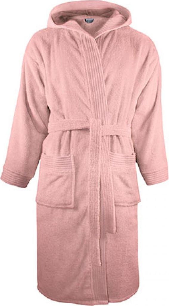 The One Towelling T1-BH | Bathrobe Hooded - Bademantel - Farbe: Salmon - Größe: S/M
