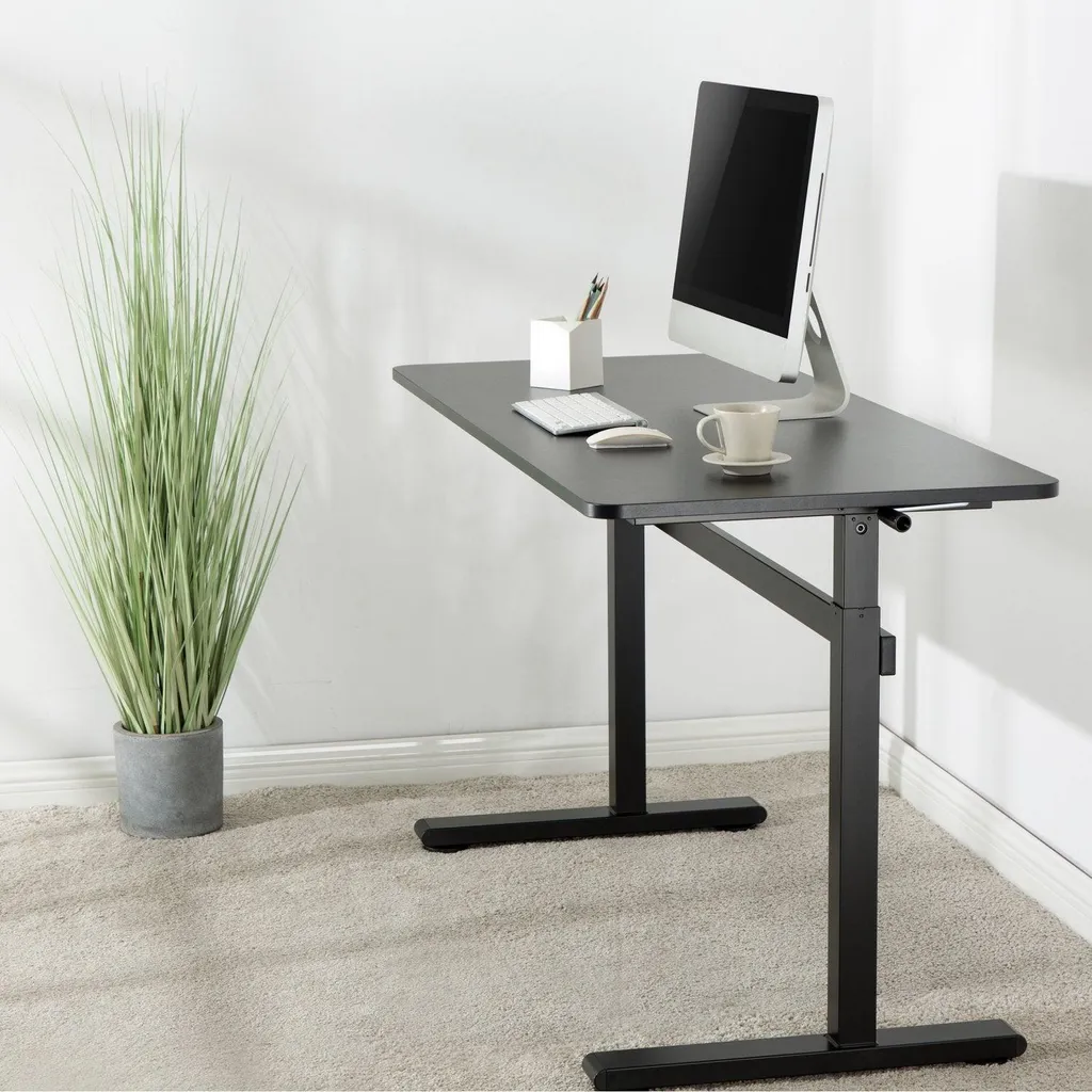 Bureau manuel réglable 140x60cm SV - Large plateau et structure stable pro - 6