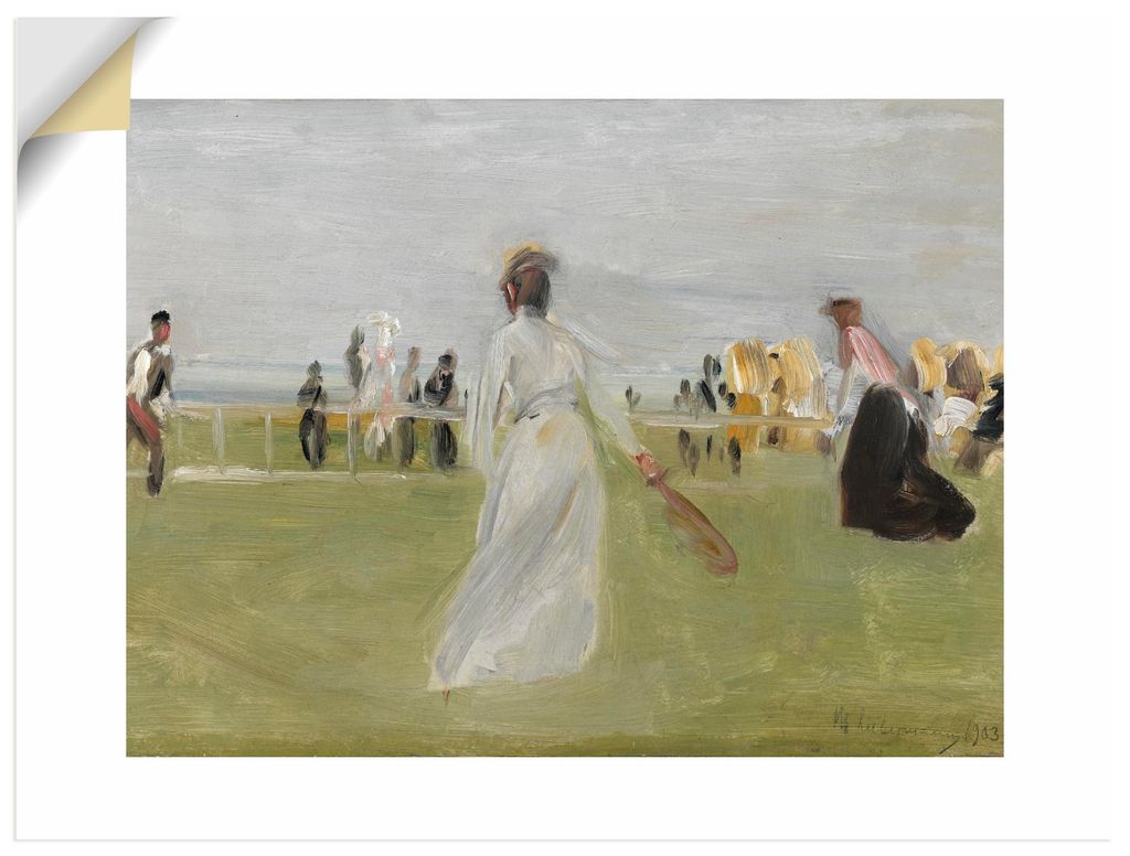 ARTland Wandbild, selbstklebend Tennisspieler am Meer (Scheveningen) Größe: 80x60 cm