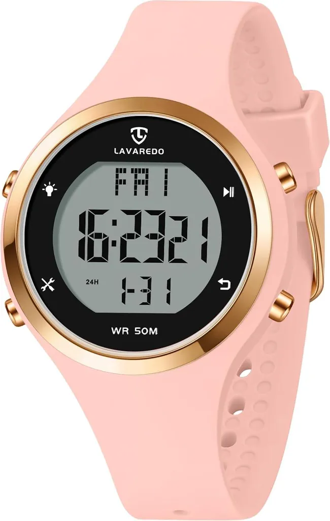 Orologio da Polso Donna Silicone Digitale - Doppia Ora e Cronometro