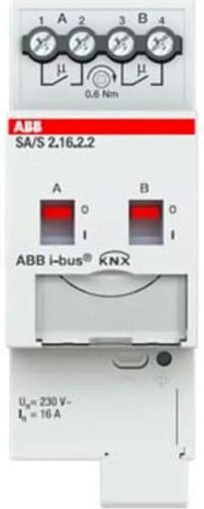 Actionneur ABB SA/S2.16.2.2 commuteur 2 canaux 16A haute performance