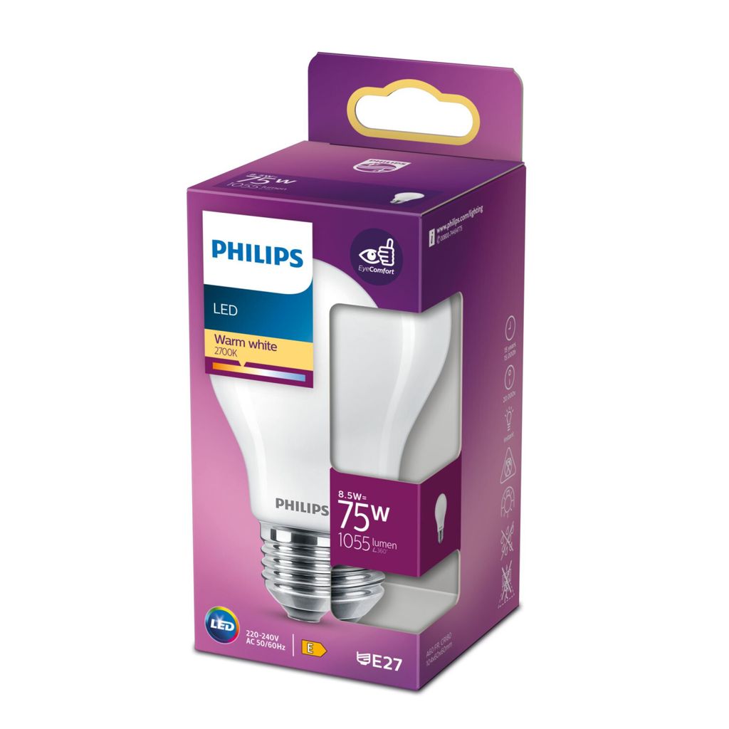 Philips LED Bulb Equivalent 75W E27 Warm White Non-Dimmable Immagine del prodotto 