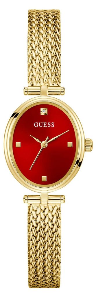 GUESS Uhr Damen Ladies Ruby Gold Tone Analog Watch Rot/Gold GW0935L4