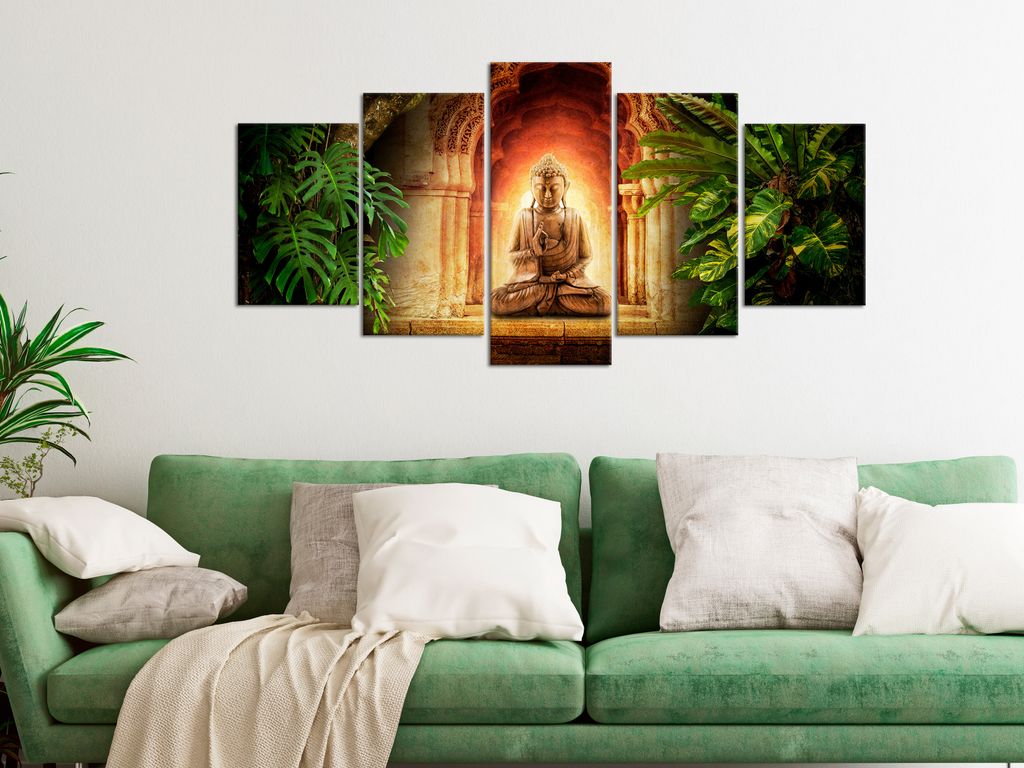 BUDDHA TEMPEL Acrylglasbild Modern Wandbild Glasbilder Bilder p-A-0044-k-m
