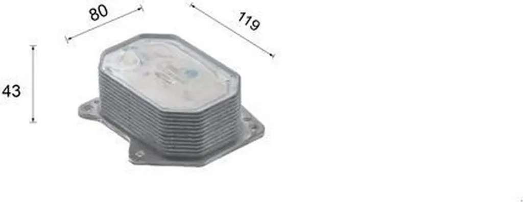 Refroidisseur d'huile pour Ford Transit MAHLE 119mm usage intensif