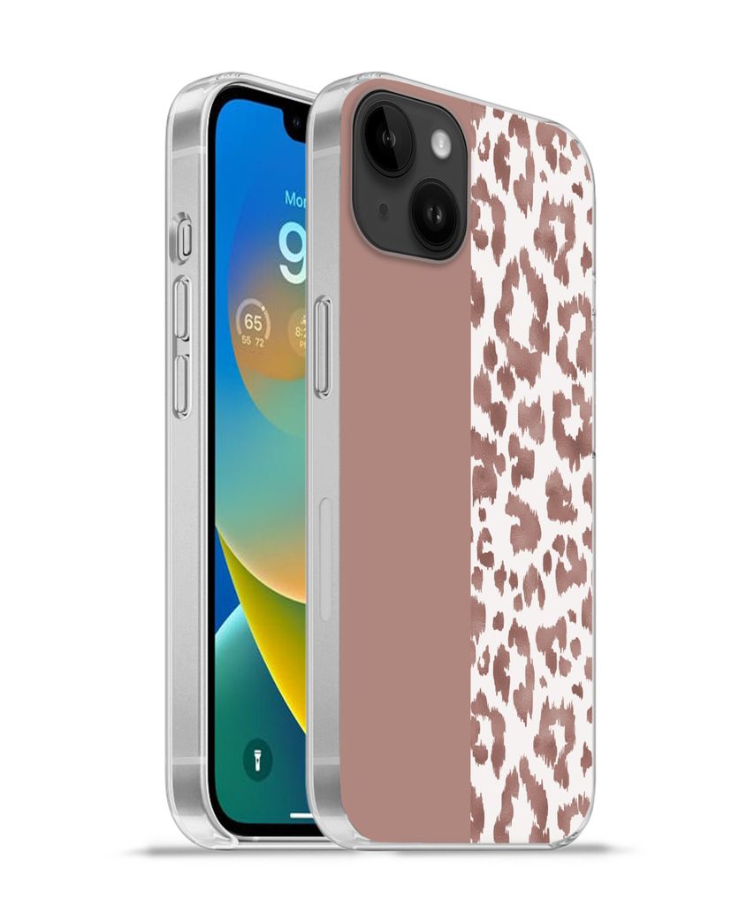 MuchoWow Handyhülle Schutzhülle Hülle für Apple iPhone 14 Plus - Soft case Tiermuster - Rosa - Tiere Silikon Softcase Handy Hülle - Abbildung