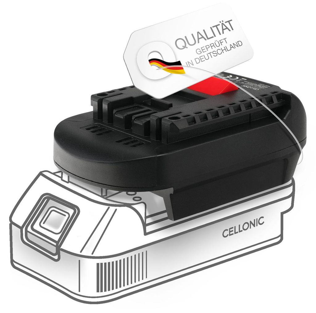 Akku-Adapter Kompatibel für DeWalt / Milwaukee 18V-20V Produktbild 