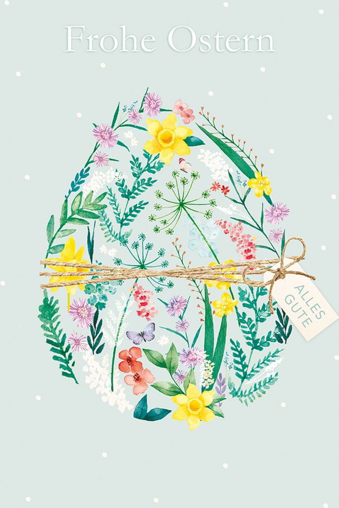 Ostern - Glückwunschkarte im Format 11,5 x 17 cm mit Briefumschlag