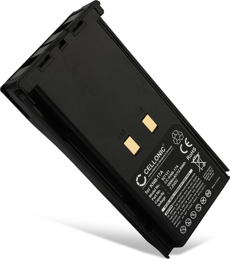 CELLONIC 1x Akku für Funkgerät Kompatibel mit Kenwood TK-290 FuG 11b, TK-180, TK-190, KNB-16A - (1800mAh, 7.2V)