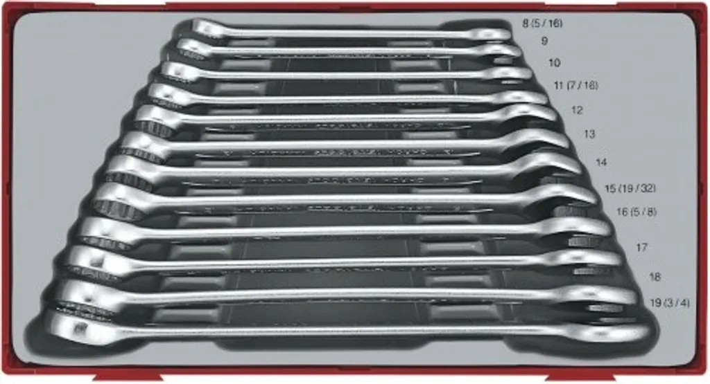 Clés combinées métriques Tengtools 27560101 en acier chrome-vanadium