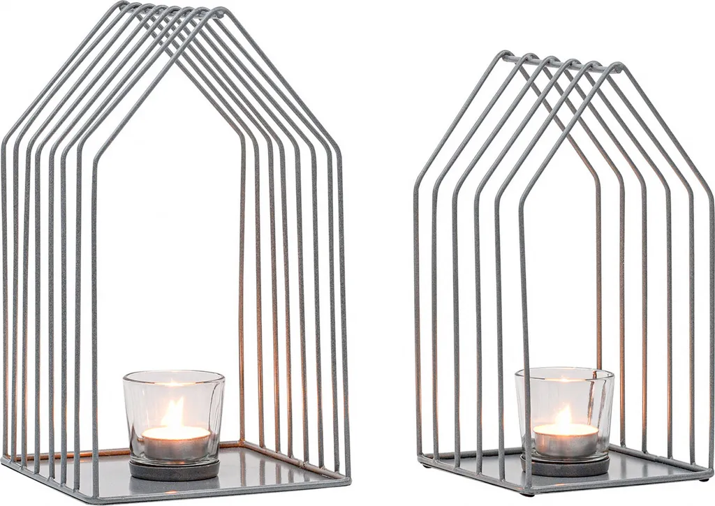 Photophore gris scandinave Carlon x2 pour réchauffer une déco froide